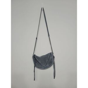 She + lo Blue Distressed Crossbody‎ Purse Nubuck Leather